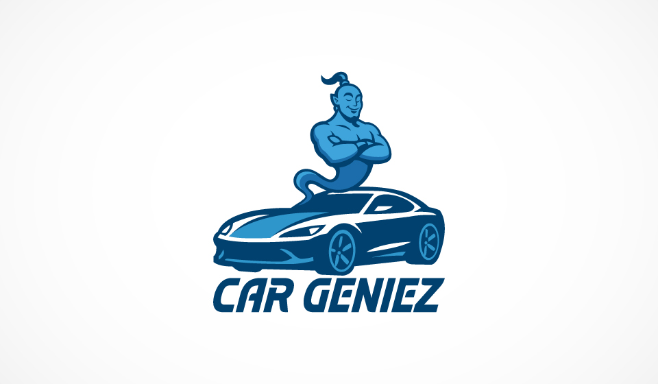 Car Geniez — genie above a sports car